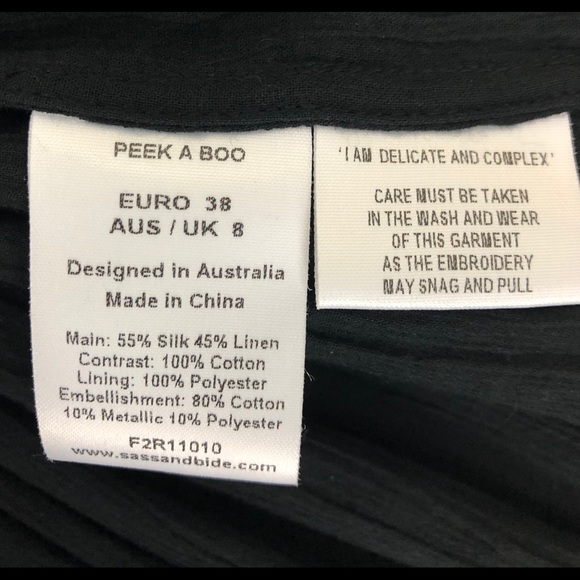 Sass & bide Black embroidered silk jacket - Picture 7 of 8